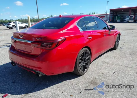 2018 Infiniti Q50 3.0T Red Sport 400 из США, поврежденный, VIN JN1FV7AP3JM461111